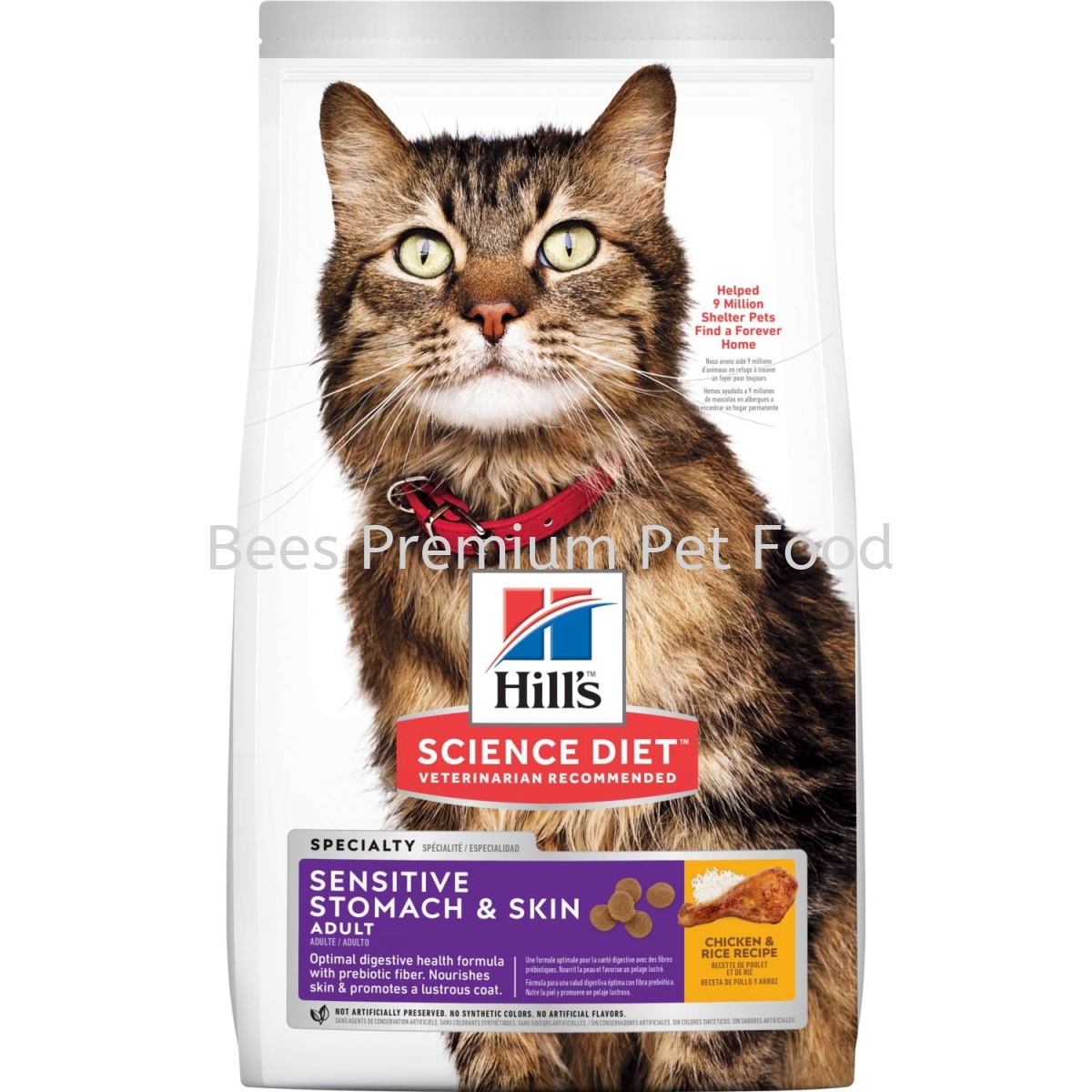 Hill's Science Diet Feline Adult Sensitive Skin Dry Food (Chicken) 1.6kg Hill's