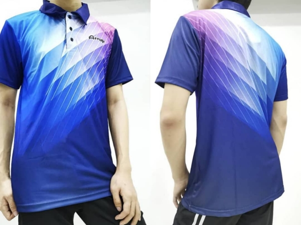 Attop Polo T-Shirt ADF1806 - Blue/Navy Collar Sublimation Jersey Kuala Lumpur (KL), Malaysia, Selangor, Pandan Indah Manufacturer, Supplier, Supply, Supplies | Azzurri Enterprise Sdn Bhd