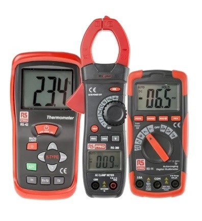 144-6601 - RS PRO RS14 Digital Multimeter, RS380 Clampmeter, RS42 Digital Thermometer Multimeter Kit