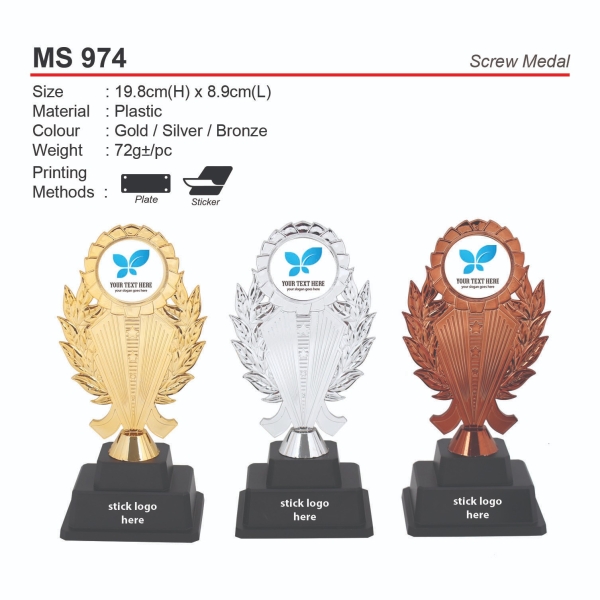 MS 974 Medal & Trophy Premium Gift Johor Bahru (JB), Malaysia, Kuala Lumpur (KL), Selangor, Singapore Supplier, Suppliers, Supply, Supplies | M Sport Apparel