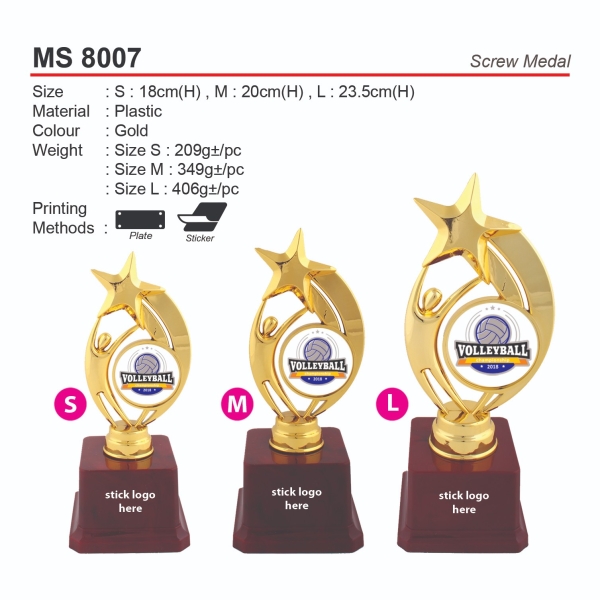 MS 8007 Medal & Trophy Premium Gift Johor Bahru (JB), Malaysia, Kuala Lumpur (KL), Selangor, Singapore Supplier, Suppliers, Supply, Supplies | M Sport Apparel