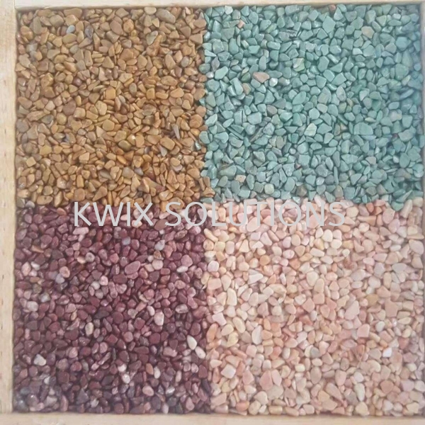 Assorted Chips Assorted Chips & Pebbles Terrazzo Material Glass Chips by Kwix Singapore Manufacturer, Supplier, Supply, Supplies | KWIX SOLUTIONS PTE LTD