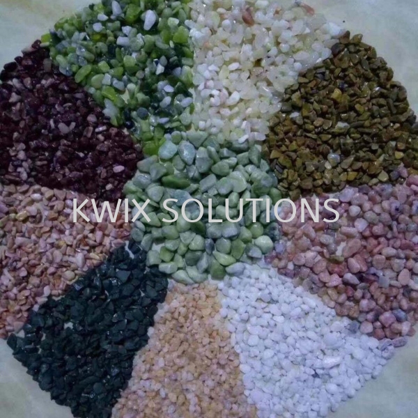 Assorted Pebbles Assorted Chips & Pebbles Terrazzo Material Glass Chips by Kwix Singapore Manufacturer, Supplier, Supply, Supplies | KWIX SOLUTIONS PTE LTD