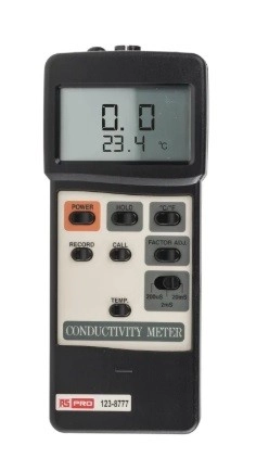 123-8777 - RS PRO Conductivity Meter, 0.1 → 199.9 μS/cm, 0.2 → 19.99 mS/cm