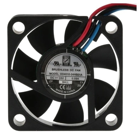 619-7043 - RS PRO Axial Fan, 40 x 40 x 10mm, 7cfm, 2.16W, 24Vdc