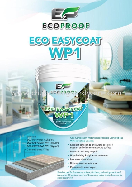  Eco Easycoat Water Proofing Paint Hardware Supply JB Johor Bahru (JB), Malaysia Supplier, Supply, Wholesaler | CHUAN HENG HARDWARE PAINTS & BUILDING MATERIAL