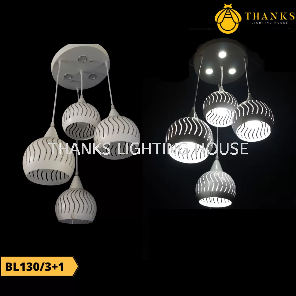 BL130/3+1 - 4 Heads Pendant Light