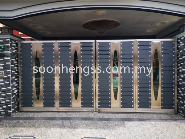  FOLDING DOOR MAIN GATE STAINLESS STEEL Johor Bahru (JB), Skudai, Malaysia Contractor, Manufacturer, Supplier, Supply | Soon Heng Stainless Steel & Renovation Works Sdn Bhd