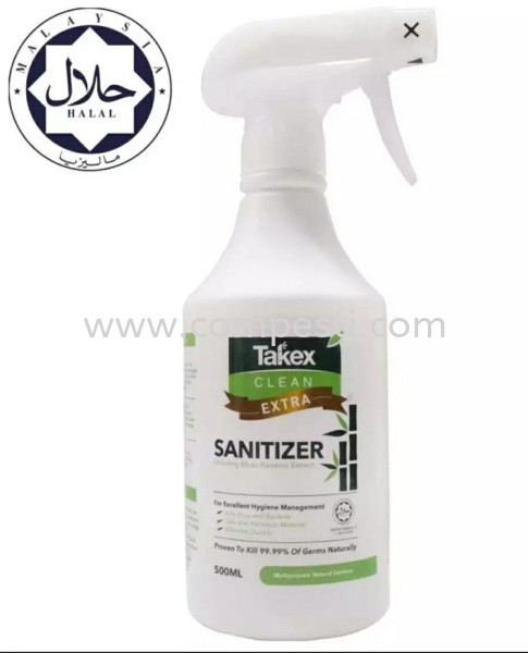 Takex Clean Extra - 500ml (Natural Ethanol 70%-80%) Sanitizer/ Disinfectant Selangor, Malaysia, Kuala Lumpur (KL), Puchong Supplier, Suppliers, Supply, Supplies | COMPESTI SDN BHD