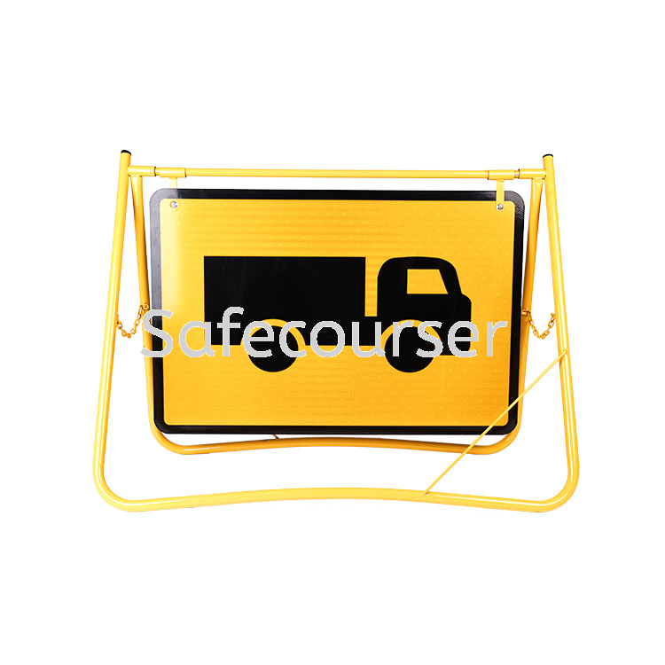 OEM Roadway Safety Devices Roadwork Traffic Board Warning Board Signage Swing Stand Traffic Signs