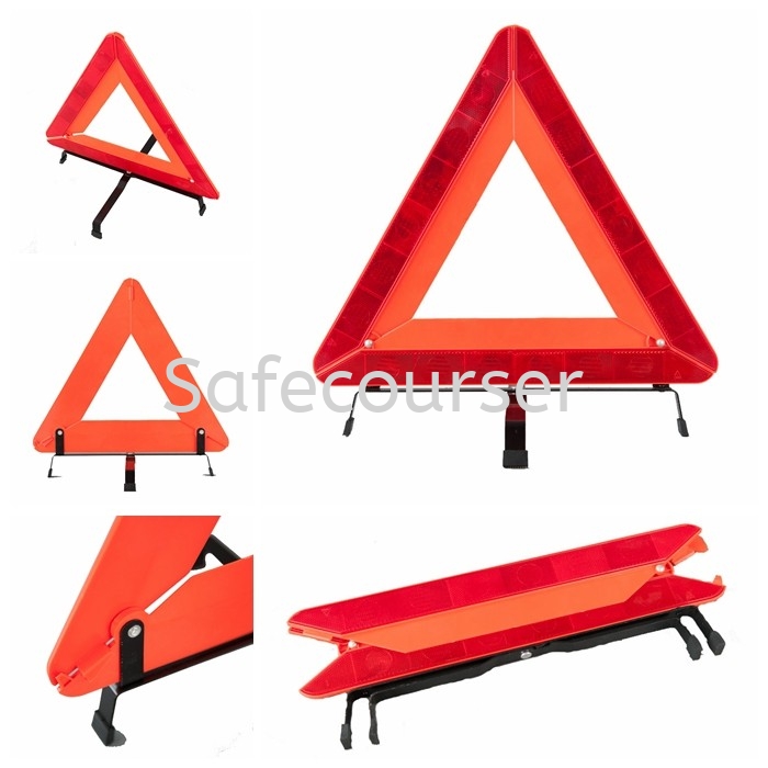 Traffic Sign Car Warning Red Triangle With Led Traffic Light