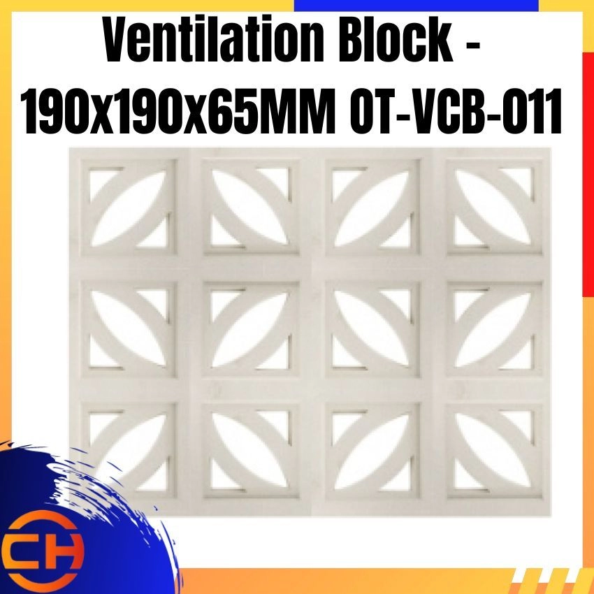 Ventilation Block - 190x190x65MM OT-VCB-011