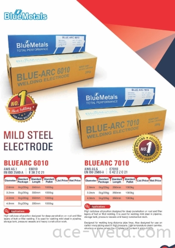 BLUE METAL SMAW BLUEARC E6010 & E7010 