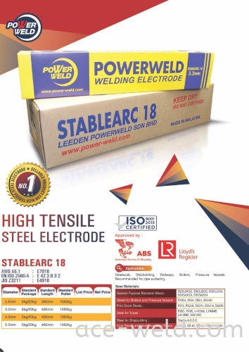 Powerweld STABLEARC 18 ELECTRODE E7018