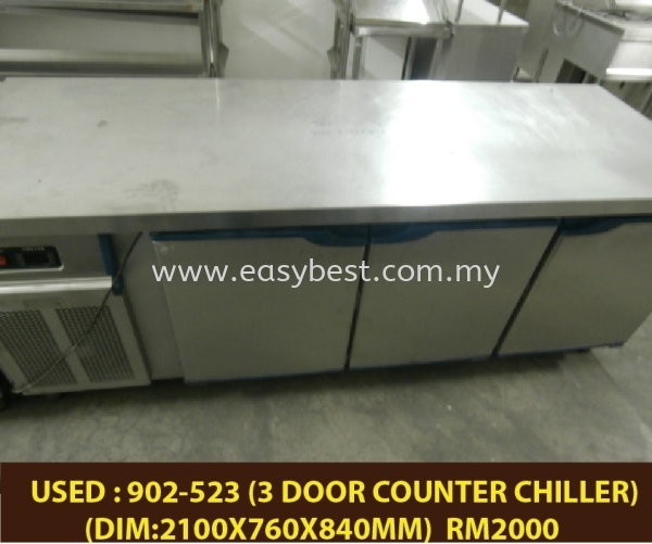 USED : 902-522 3DOOR COUNTER CHILLER Used-Kitchen Equipments Seri Kembangan, Selangor, Kuala Lumpur (KL), Batu Caves, Malaysia Supplier, Supplies, Manufacturer, Design, Renovation | Easy Best Marketing Sdn Bhd