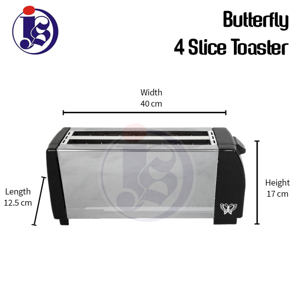 Butterfly 4 Slice Electric Toaster Toaster Kitchen Appliances Selangor, Malaysia, Kuala Lumpur (KL), Seri Kembangan Supplier, Suppliers, Supply, Supplies | JS Kitchenware Sdn Bhd