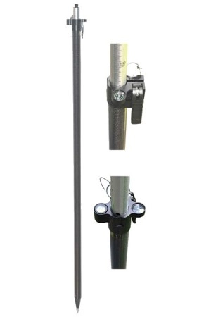 GLS25B 2.5m Telescopic GPS Pole with Compass