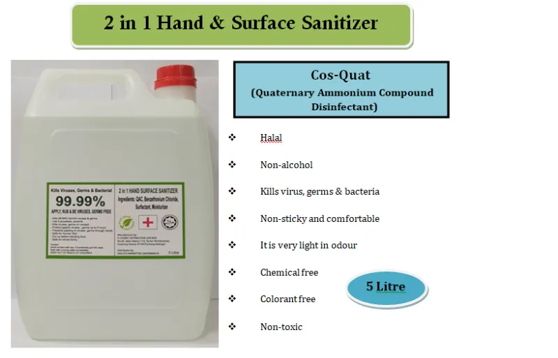 2 IN 1 HAND & SURFACE SANITIZER