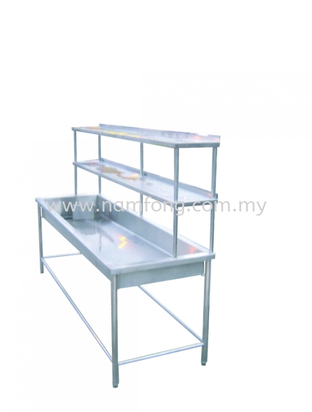 Big Bowl Sink Table C/W 2 Tier Overshelf Stainless Steel Sink Stainless Steel Fabrication Malaysia, Kuala Lumpur (KL), Selangor Manufacturer, Supplier, Supply, Supplies | NAM FONG STAINLESS STEEL ENGINEERING SDN BHD