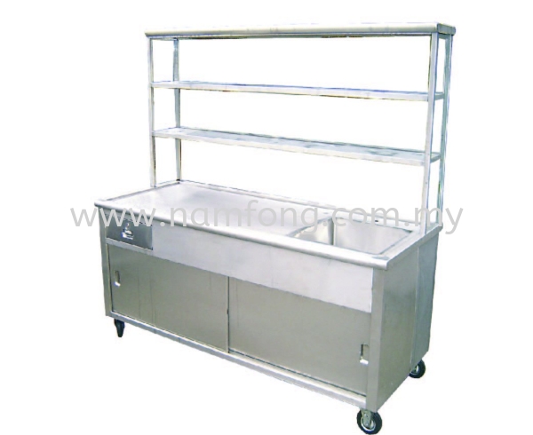 Tea Counter Stall 2 Tier  C/W Bowl Sink  Stainless Steel Tea Counter Stainless Steel Fabrication Malaysia, Kuala Lumpur (KL), Selangor Manufacturer, Supplier, Supply, Supplies | NAM FONG STAINLESS STEEL ENGINEERING SDN BHD