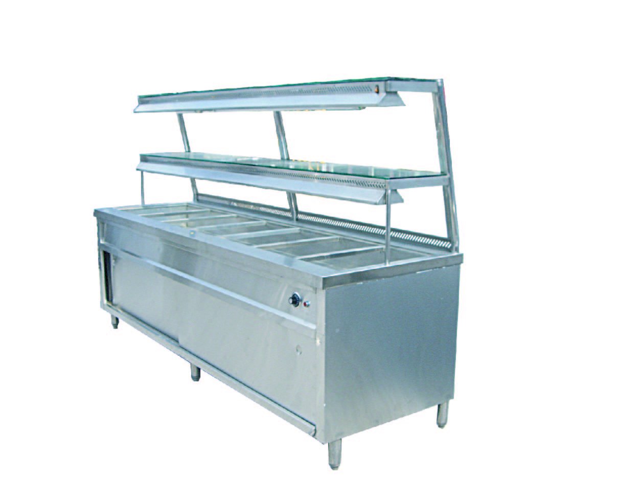 Bain Marie C/W 2 Tier Spc Glass Shelf