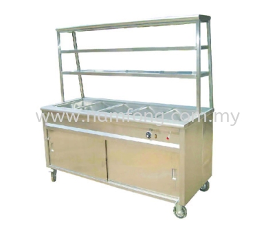 Bain Marie C/W 2 Tier Overshelf (Glass)