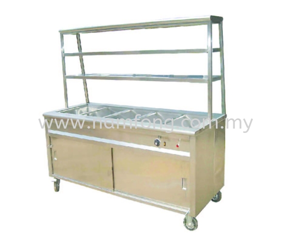 Bain Marie C/W 2 Tier Overshelf (Glass) Bain Marie Stall Stainless Steel Fabrication Malaysia, Kuala Lumpur (KL), Selangor Manufacturer, Supplier, Supply, Supplies | NAM FONG STAINLESS STEEL ENGINEERING SDN BHD