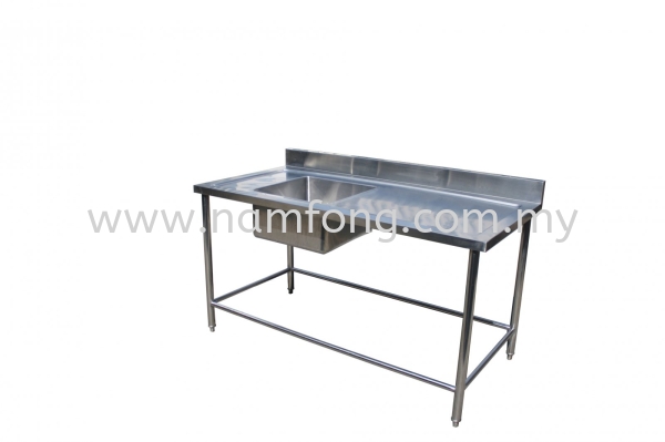 Single Bowl Sink Table Stainless Steel Sink Stainless Steel Fabrication Malaysia, Kuala Lumpur (KL), Selangor Manufacturer, Supplier, Supply, Supplies | NAM FONG STAINLESS STEEL ENGINEERING SDN BHD