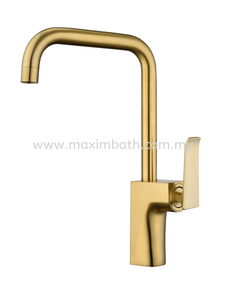 HKSM-50472GD Kitchen Mixer Tap Kitchen Tap Kitchen Collection Puchong, Selangor, Kuala Lumpur (KL), Malaysia Supplier, Suppliers, Supplies, Supply | Maxim Bath & Kitchen Gallery Sdn Bhd