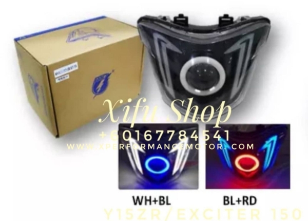 HEAD LAMP ACCESSORIES 61 Y15ZR/EXCITER150 BLUE /RED SS- (. )  Others Johor Bahru JB Supply Suppliers | X Performance Motor