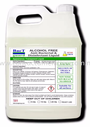 BactGuard - Anti-Bacterial & Disinfectant Liquid (AlCOHOL FREE)