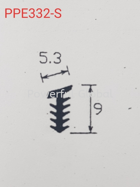 Glass Window Rubber Seal Strip PPE332-S EPDM /NBR Nitrile /Neoprene Rubber Extrusion Malaysia, Selangor, Kuala Lumpur (KL), Rawang Manufacturer, Supplier, Supply, Supplies | Powerful Global Supplies