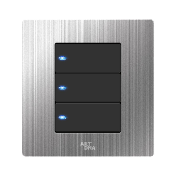 3 Gang Switch with LED Indicator A69 Luxury Series Johor Bahru (JB), Malaysia, Selangor, Kuala Lumpur (KL) Supplier, Suppliers, Supply, Supplies | Art Dna (M) Sdn Bhd