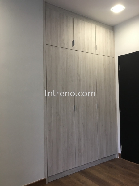 Customize built in wardrobe in PJ Selangor Malaysia #plywood #melamine  #veneer #spray paint #laminate #customize #sliding door #anti jump #glass door #swing door #built in #nyatoh #oak #aluminium door #carcass Built in Wardrobe Design Carpentry Works Petaling Jaya (PJ), Selangor, Kuala Lumpur (KL), Malaysia. Design, Renovation, Decoration | LNL Reno Enterprise