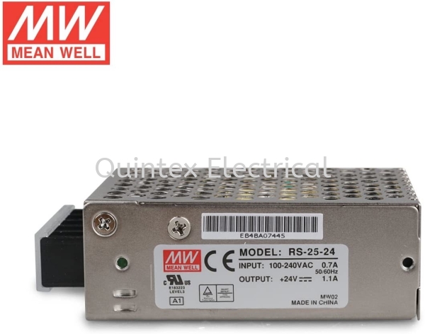 MEAN WELL LRS25-24 24VDC 1.1A Power Supply MEAN WELL  Power Supply  Selangor, Malaysia, Kuala Lumpur (KL), Shah Alam Supplier, Suppliers, Supply, Supplies | Quintex Electrical Engineering & Trading