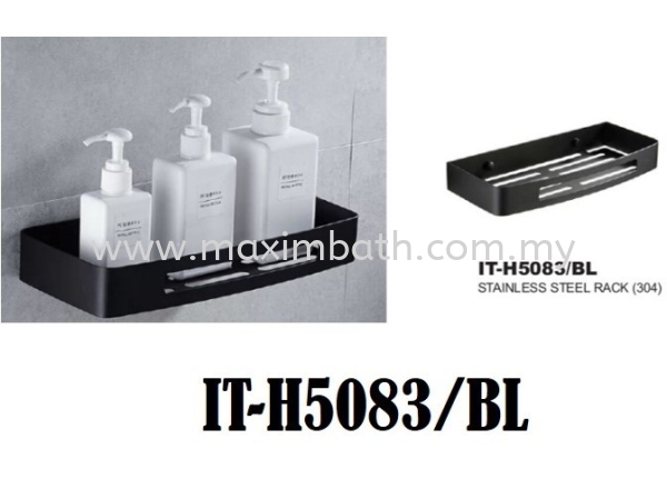 IT-H5083/BL Black Series Shampoo Rack / Basket Bathroom Accesories Puchong, Selangor, Kuala Lumpur (KL), Malaysia Supplier, Suppliers, Supplies, Supply | Maxim Bath & Kitchen Gallery Sdn Bhd