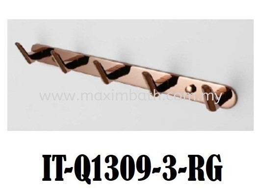 IT-Q1309-5-RG Robe Hook Bathroom Accessories Bathroom Collection Puchong, Selangor, Kuala Lumpur (KL), Malaysia Supplier, Suppliers, Supplies, Supply | Maxim Bath & Kitchen Gallery Sdn Bhd