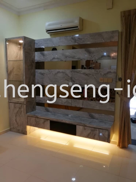  Reka Bentuk Kabinet TV Reka Bentuk Kabinet TV JB, Johor Bahru, Bandar Uda Utama Design, Service | Heng Seng Interior Design & Renovation