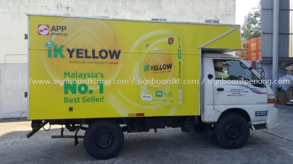 Ik Yellow Truck Lorry warping inkjet sticker at Kuala Lumpur Stiker Trak Lori Kuala Lumpur (KL), Malaysia Pembinaan, Pasang, Pembekal | Great Sign Advertising (M) Sdn Bhd