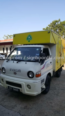 Ik Yellow Truck Lorry warping inkjet sticker at Kuala Lumpur