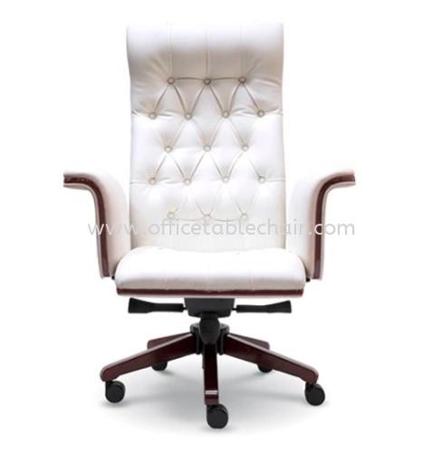 PARAGON DIRECTOR HIGH BACK LEATHER CHAIR WITH WOODEN TRIMMING LINE