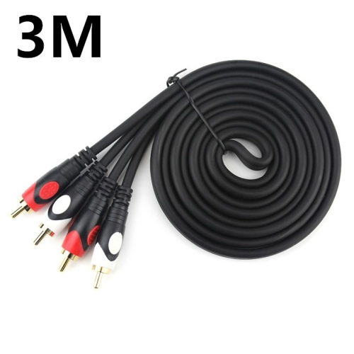 High Quality Audio AV Cable - 2 RCA to 2 RCA Red and White- Male to Male - 3M