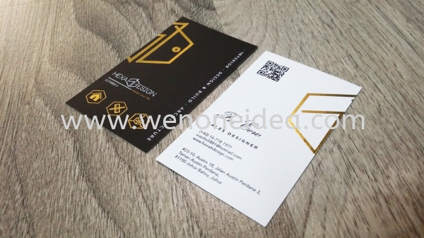 Hot Stamping Gold Name Card Hot Stamping Name Card Name Card Offset & Digital Print Johor Bahru (JB), Malaysia, Ulu Tiram Supplier, Suppliers, Supply, Supplies | Wen One Idea Enterprise