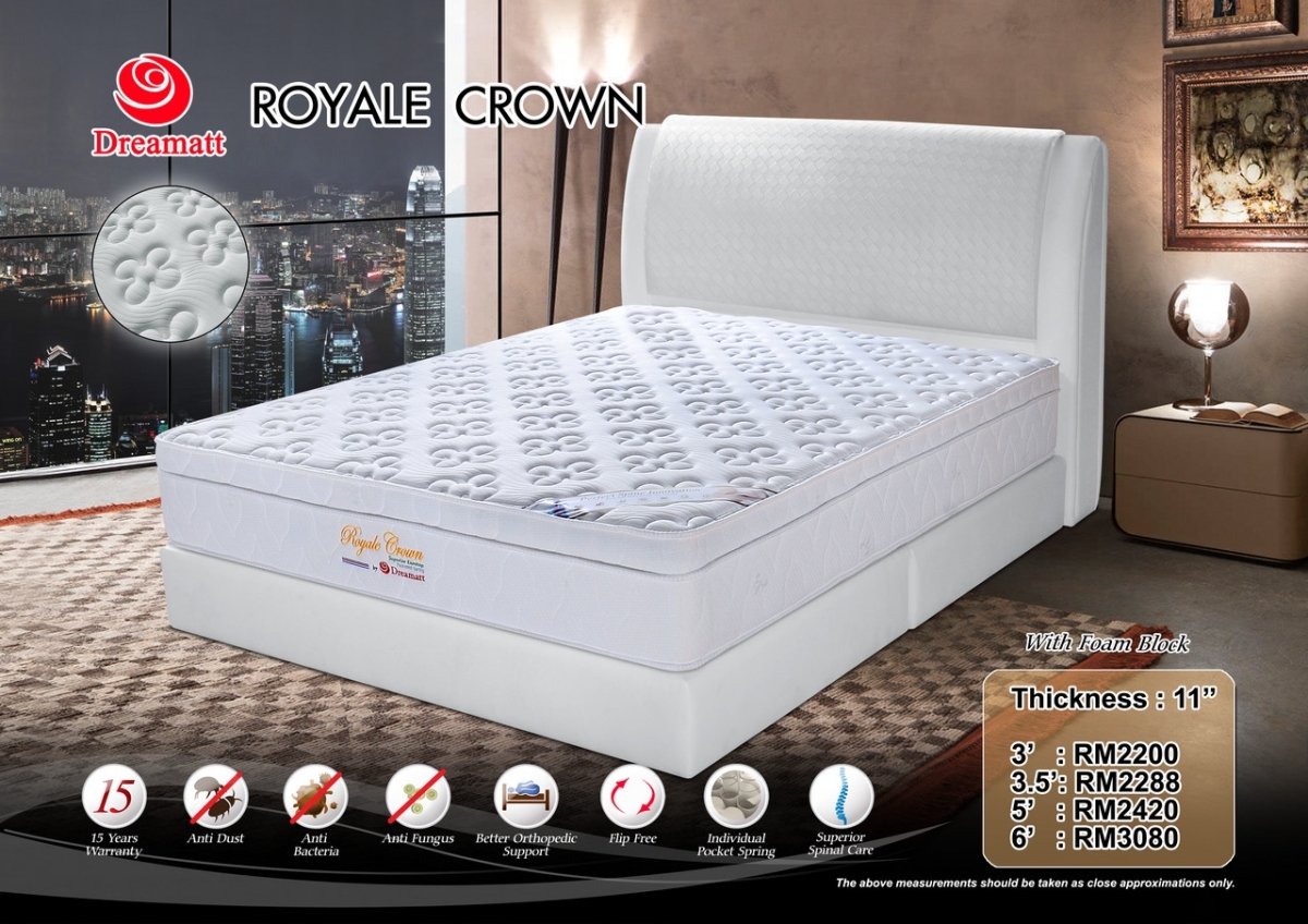 Dreamatt- ROYALE CROWN (with foam block) Bed & Mattress Furniture Port  Dickson, Malaysia, Negeri Sembilan Retailer