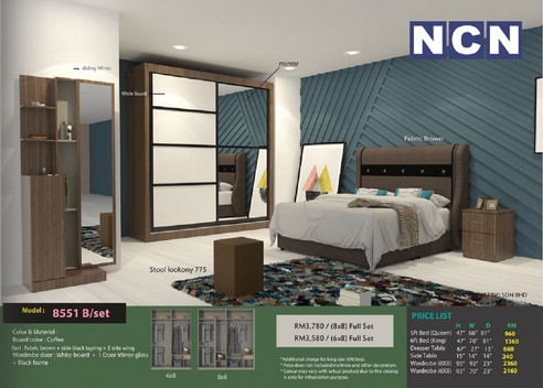 NCN BEDROOM SET 8551 B/SET NCN Bedroom Set Furniture Port Dickson, Malaysia, Negeri Sembilan Retailer | Jaya Synergy Trading