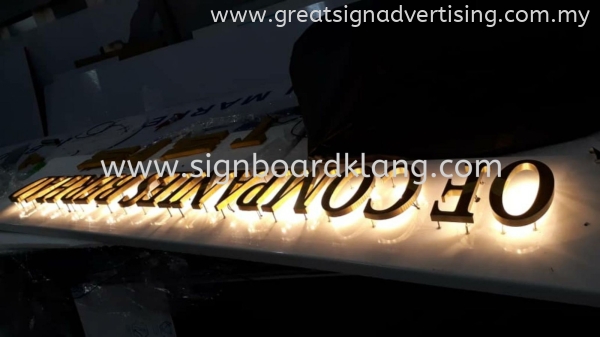 LED BACKLIT SIGNBOARD AT KLANG, SENAWANG, BALAKONG, SUNGAI LONG, ROMPIN, MALAYSIA, SELANGOR 3D STAINLESS STEEL GOLD LED BACKLIT SIGNBOARD Selangor, Malaysia, Kuala Lumpur (KL), Kuantan, Klang, Pahang Manufacturer, Maker, Installation, Supplier | Great Sign Advertising (M) Sdn Bhd