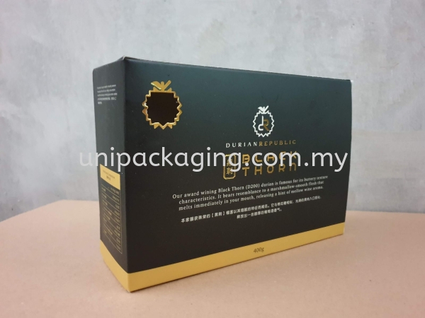 Kotak Durian Full colour & Hot stamping  Kotak Karton Warna Penuh Malaysia, Selangor, Kuala Lumpur (KL), Kajang Pengeluar, Pembekal, Membekal | Unipackaging Industries Sdn Bhd