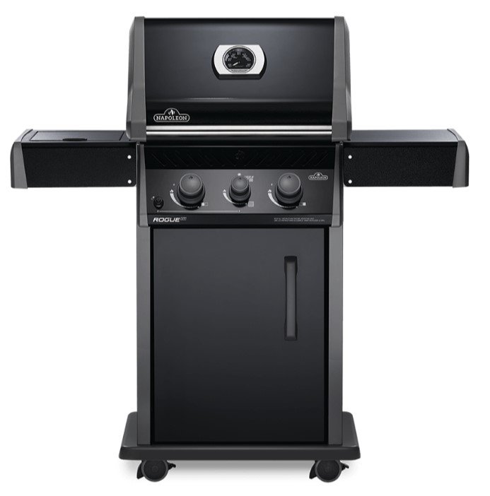 Napoleon Rogue&#174; 365SBP (Full Black) with Range Side Burner Gas BBQ Grill