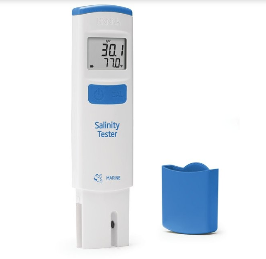 Hanna HI98319 Salinity Tester - Measures PPT, PSU, Or Specific Gravity, For Aquariums & Field Use
