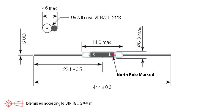 Standex KSK-1E66 Series Reed Switch